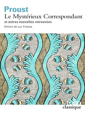 cover image of Le Mystérieux Correspondant et autres nouvelles retrouvées